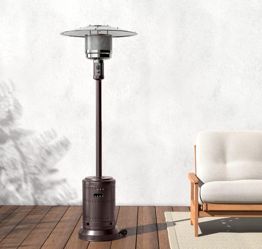 Amazon Basics Outdoor Propane Patio Heater With Wheels, 46,000 BTU - 61825