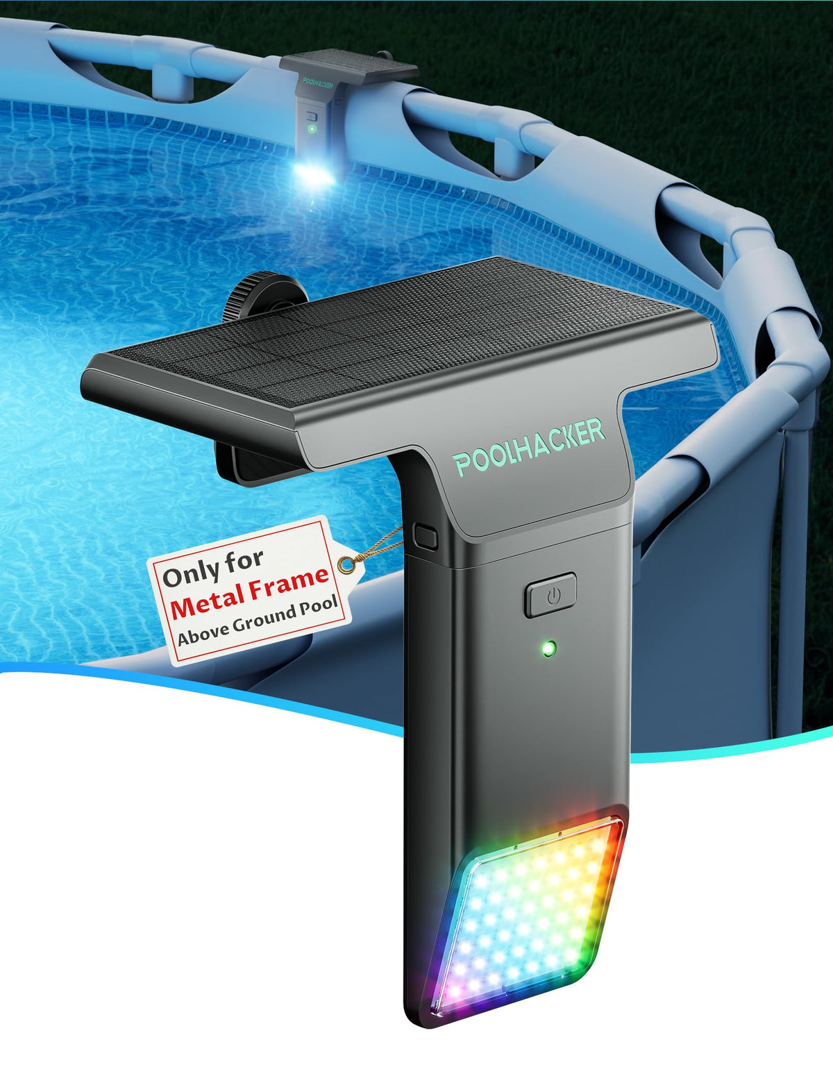 Solar LED Pool Light - 42 LEDs, 10 Color Options