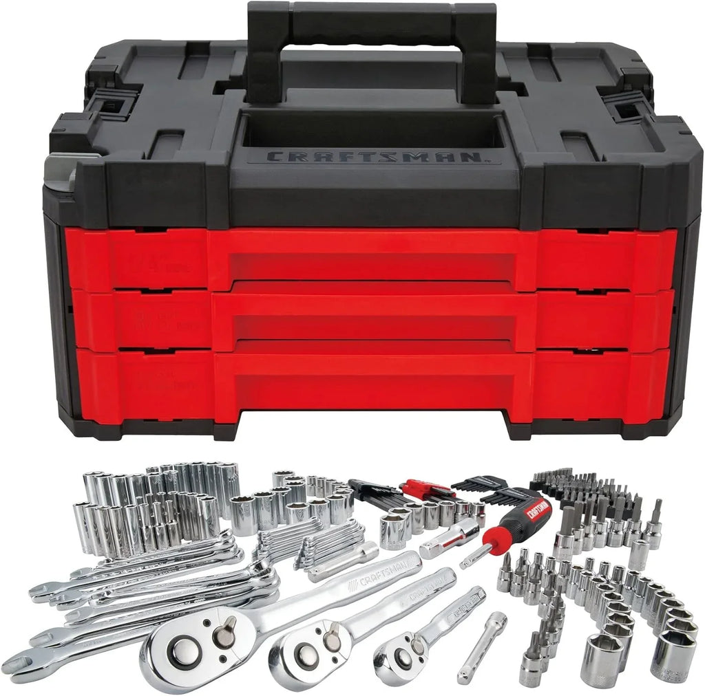 Craftsman 262-Piece Mechanic Tool Set With 3-Drawer VERSASTACK Tool Box, SAE/Metric - CMMT45309