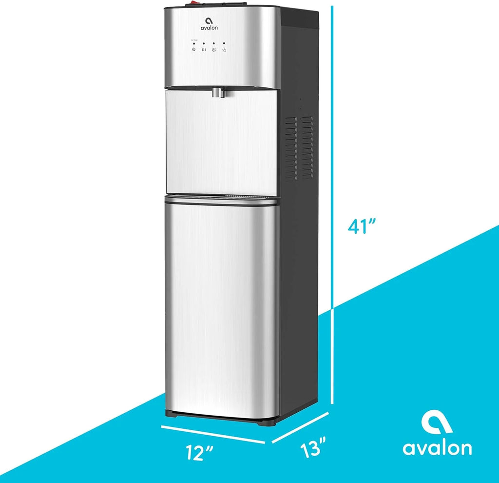 Avalon Bottom-Loading Self-Cleaning Water Cooler Dispenser, Stainless Steel, 3 Temperature Settings - A3