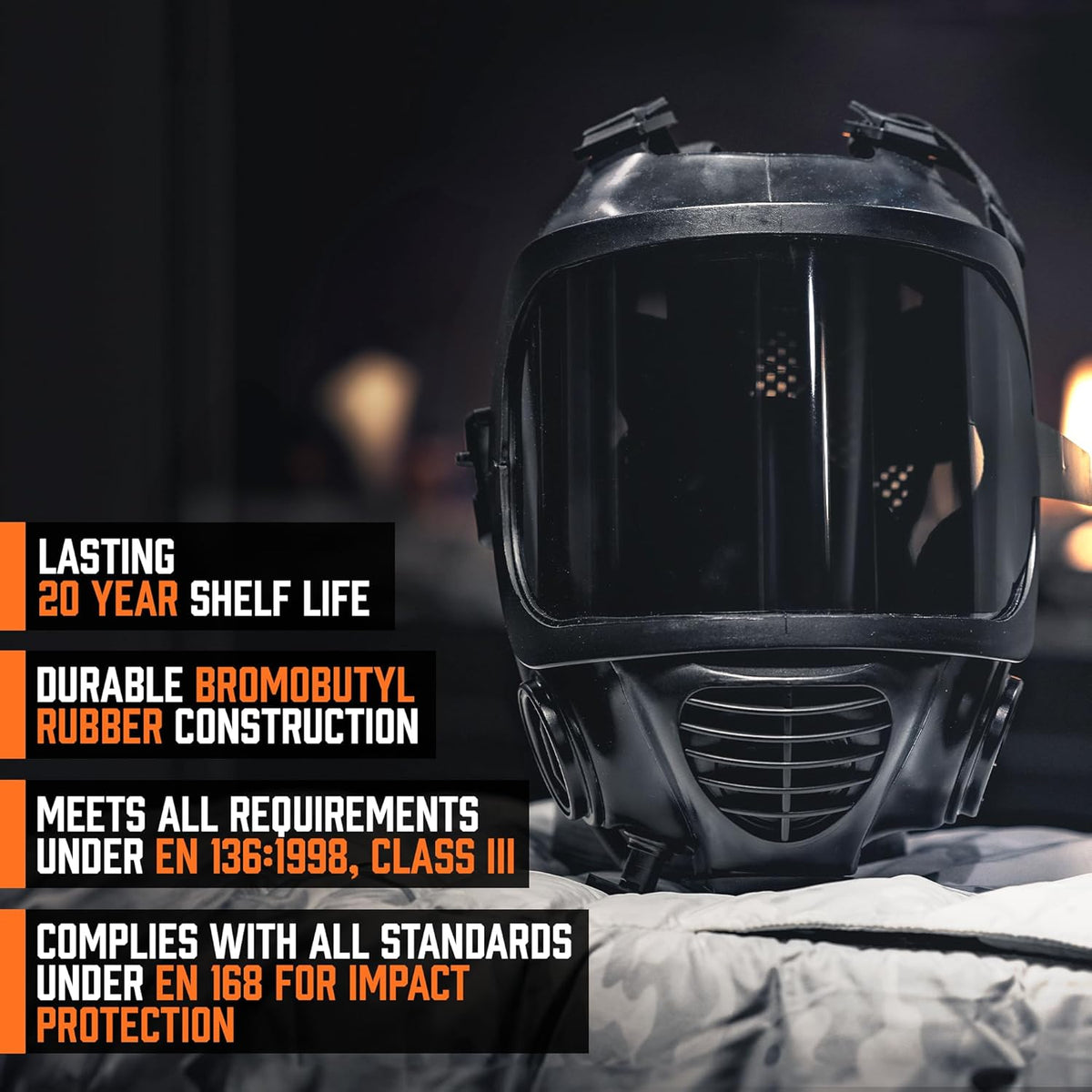 CBRN Full Face Gas Mask With Drinking System