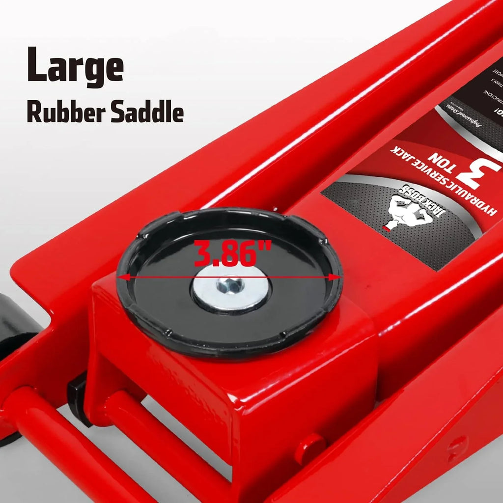 Jack Boss 3 Ton Aluminum And Steel Racing Floor Jack, Red - AS830011L