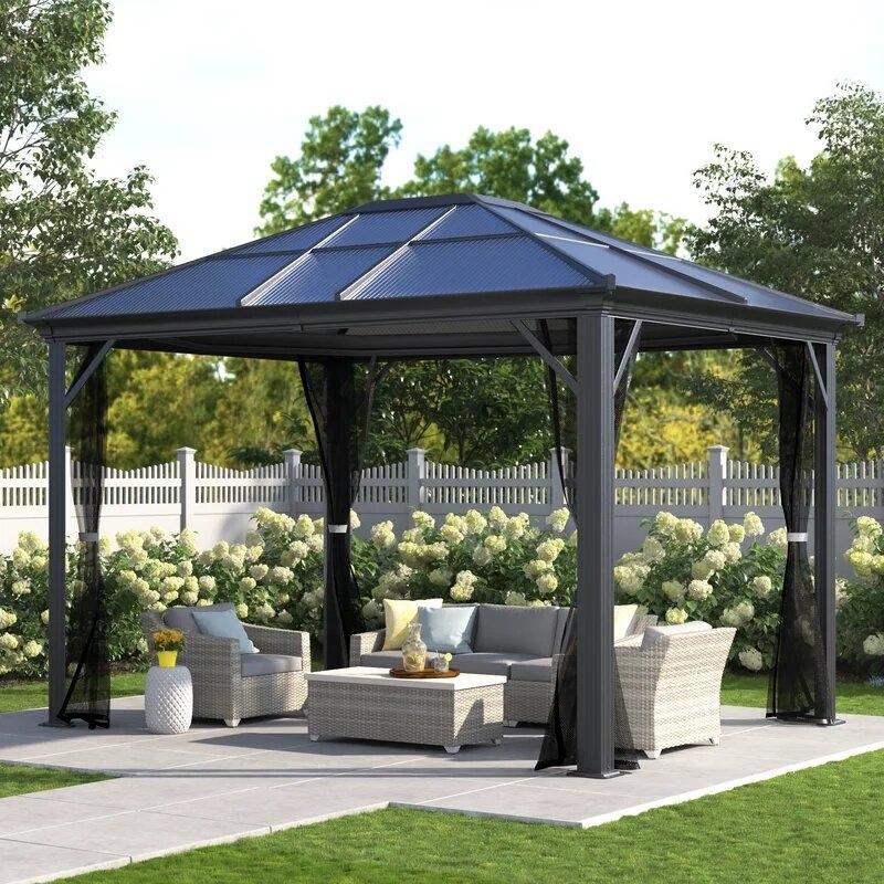 Aluminum Patio Gazebo 8.5' H x 10' W x 10' D - Wilmslow