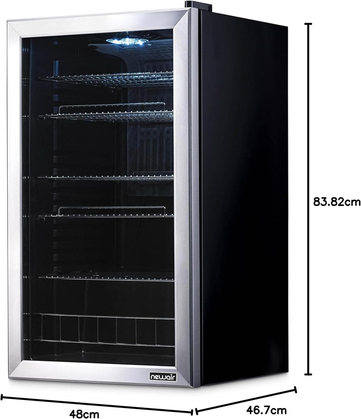 Beverage Refrigerator Cooler, 126 Cans, Right Hinge Glass Door - AB-1200