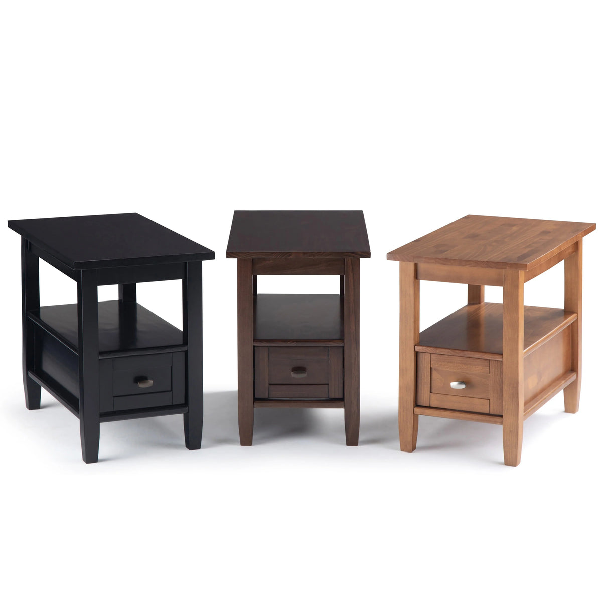 Solid Wood Narrow Side Table, 14 in Wide, 24 in D x 14 in W x 20 in H