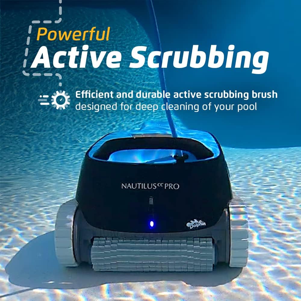 Dolphin Robotic Pool Vacuum Cleaner For Pools Up To 33 ft, Wall Climbing - Nautilus CC 99996113-US