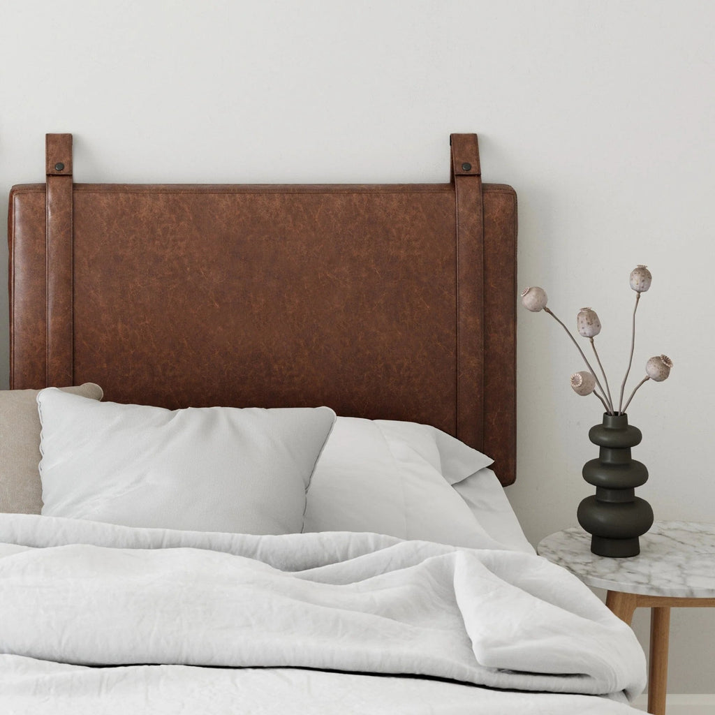 Wall-Mount Upholstered Headboard With Metal Rail - Twin, Queen & King