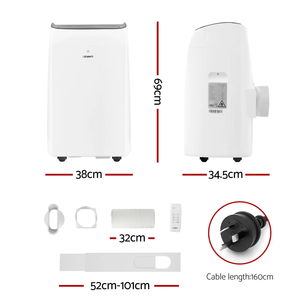 Devanti Portable Air Conditioner 12000BTU White