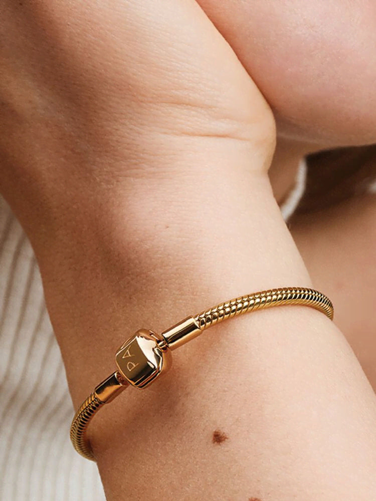 Barrel Clasp Snake Chain Bracelet
