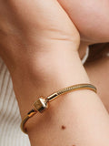 Barrel Clasp Snake Chain Bracelet