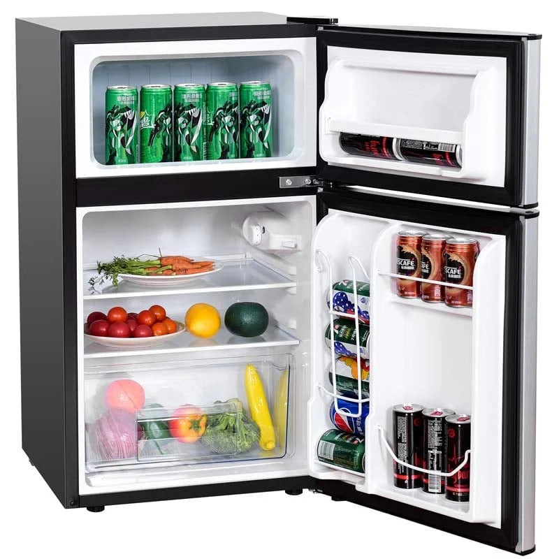 3.2 Cu. Ft. 2-Door Compact Refrigerator With Freezer - Black, Gray Or White
