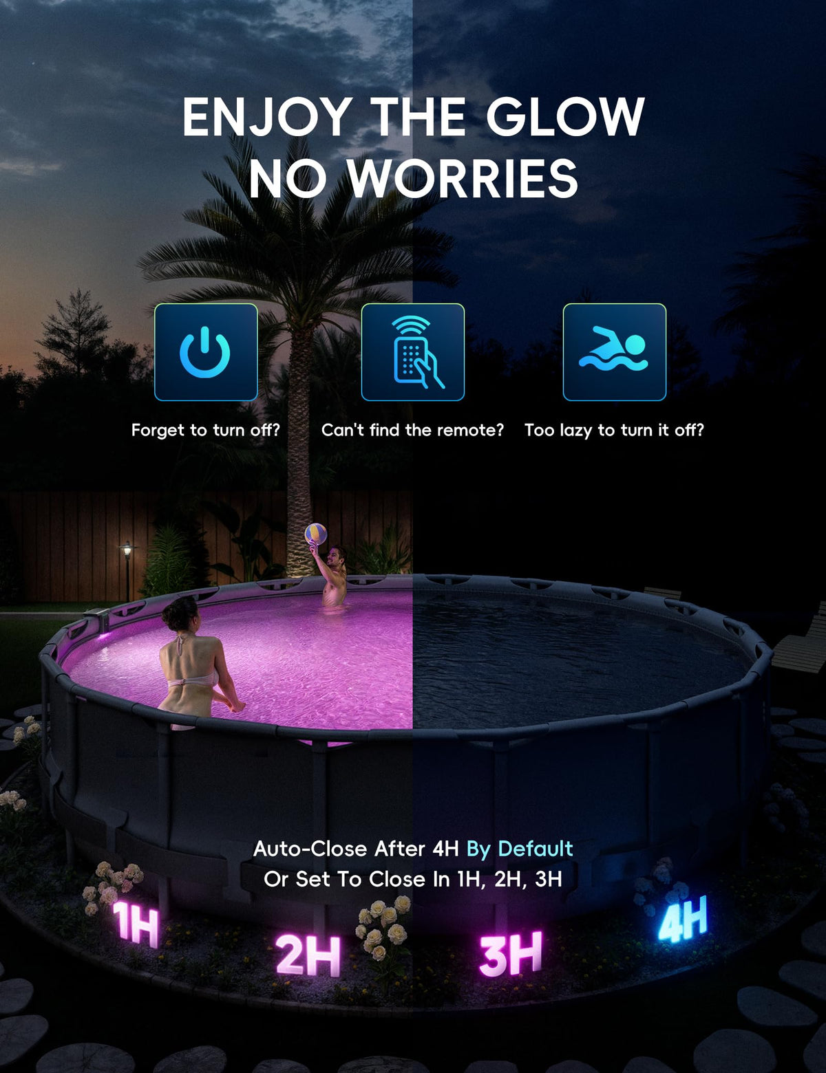 Solar LED Pool Light - 42 LEDs, 10 Color Options