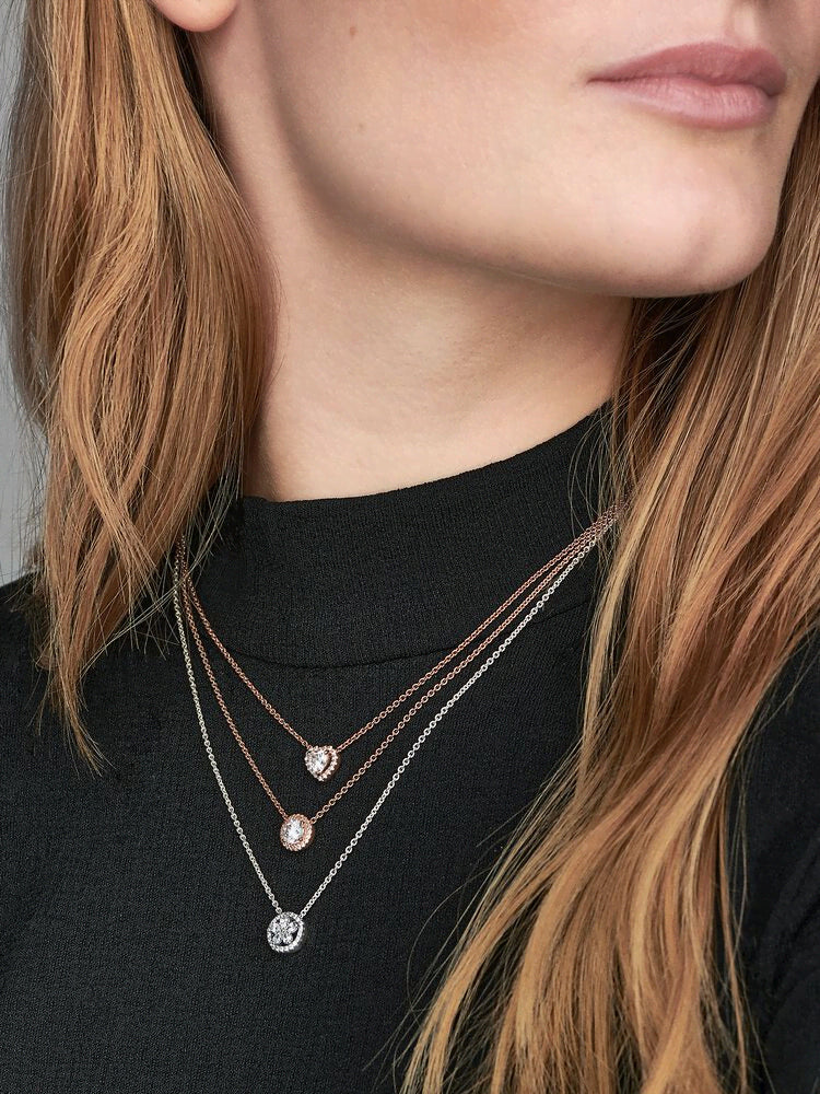 Sparkling Heart Collier Necklace