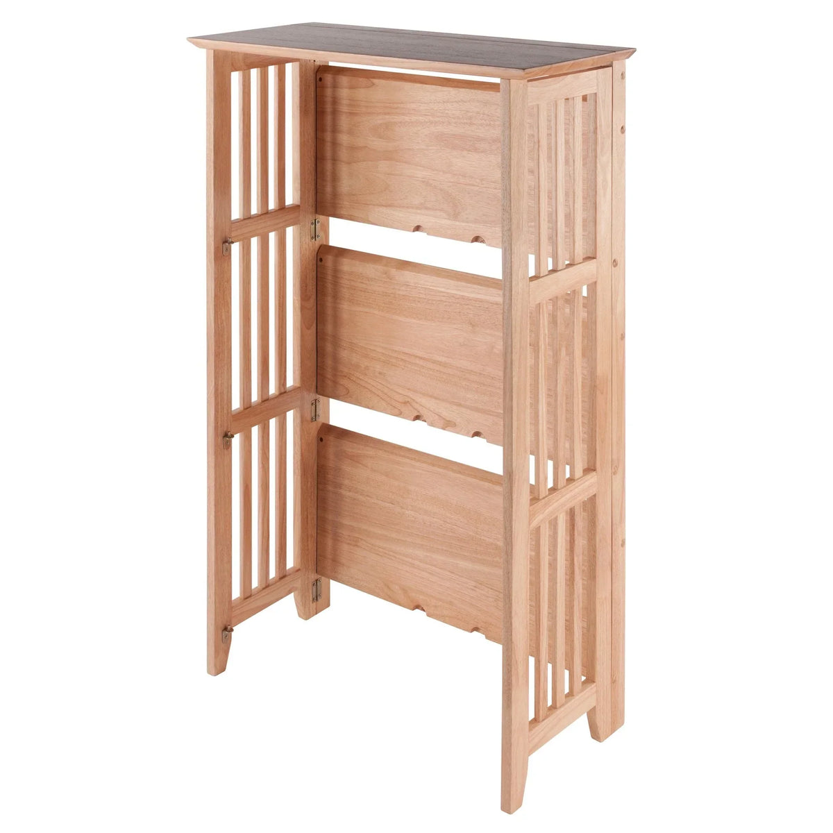 Winsome 3-Section Foldable Shelf, Natural Finish - 25.98 x 12.28 x 42.00 Inches