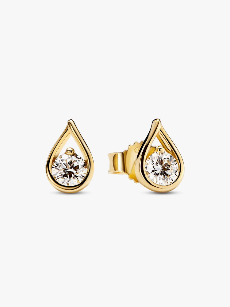 Pandora Infinite Lab-grown Diamond Necklace and Earrings Set 0.75 carat tw 14k Gold