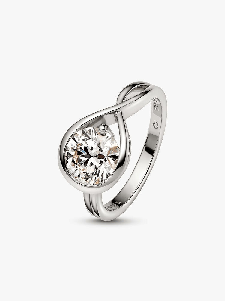 Pandora Infinite 14k White Gold Lab-grown Diamond Ring