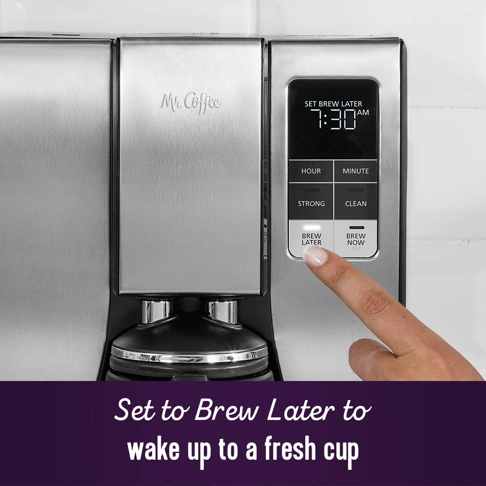 10-Cup Programmable Coffee Maker With Thermal Carafe And Strong Brew Selector