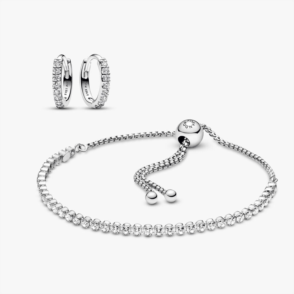 Pandora Timeless Sparkling Tennis Bracelet and Earring Set
