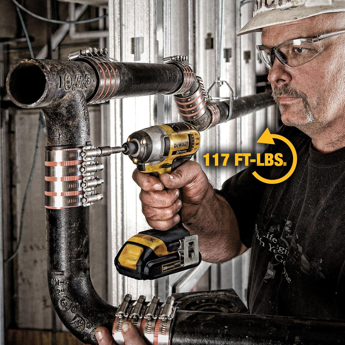 20V MAX Cordless Drill And Impact Driver Power Tool Combo Kit With 2 Batteries And Charger