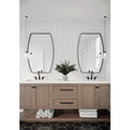 Oblong Metal Wall Mirror, 18 or 24 - Black, Gold, or Silver