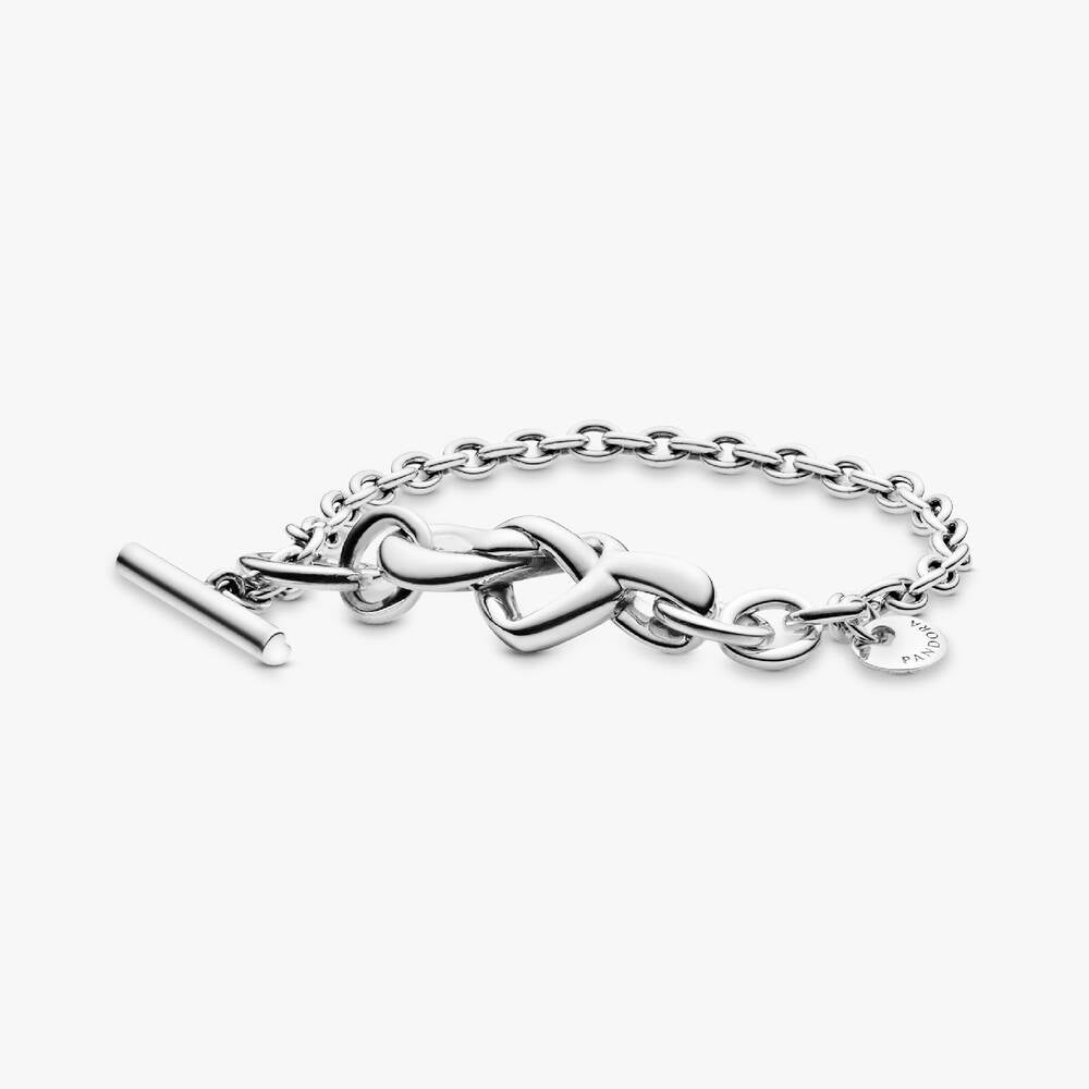 FINAL SALE - Knotted Heart T-Bar Bracelet