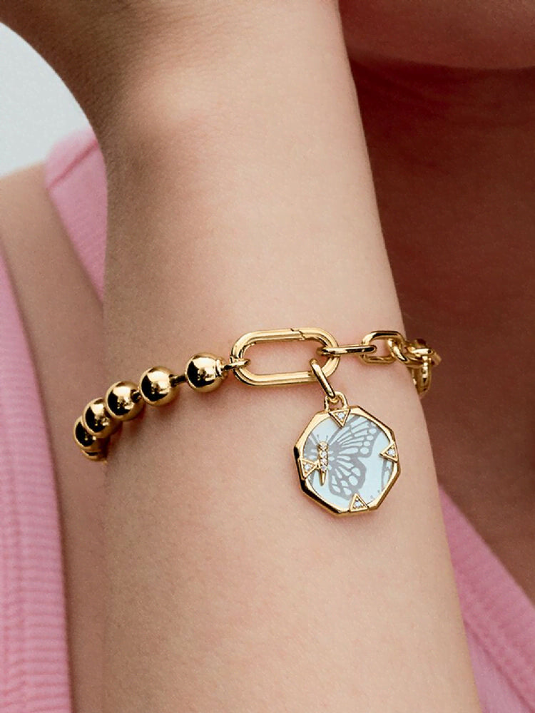 Pandora ME Pearlescent Butterfly Medallion Charm