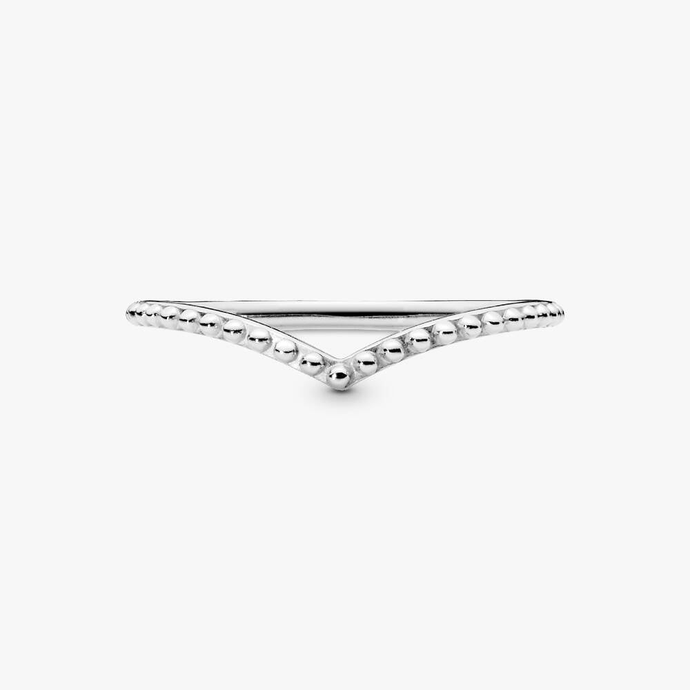 FINAL SALE - Beaded Wishbone Ring