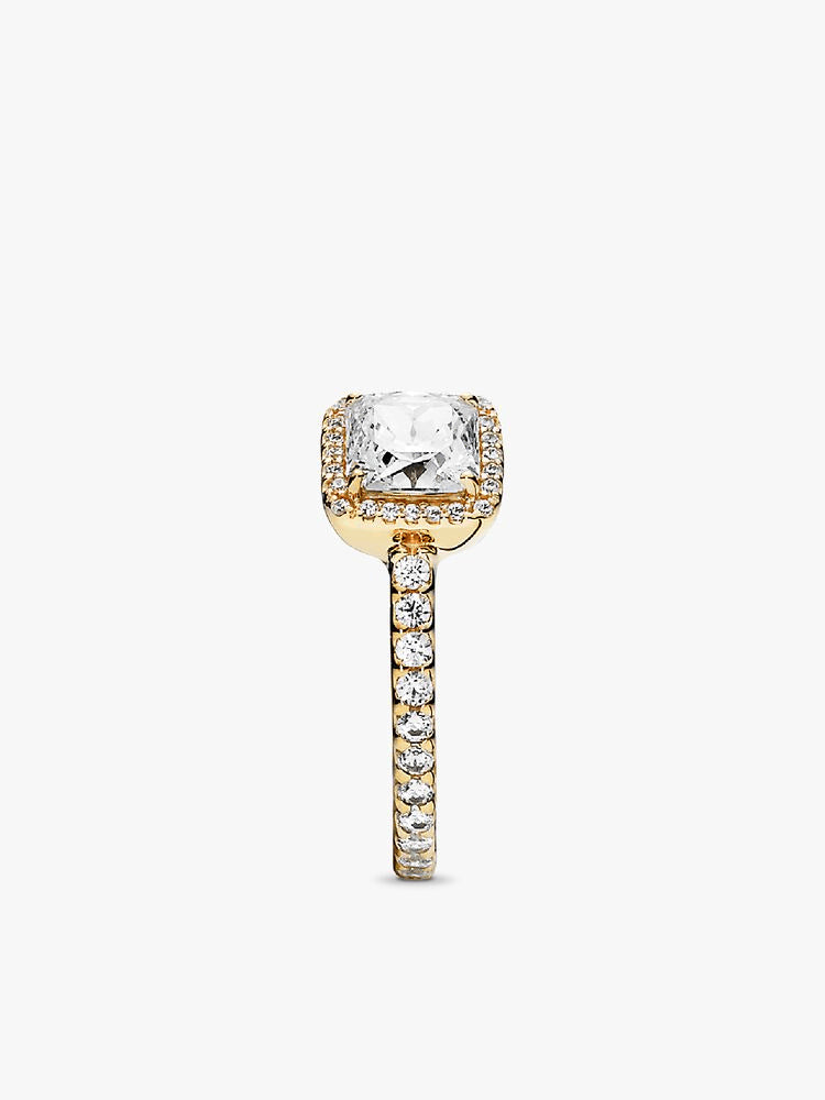 FINAL SALE - Square Sparkle Halo Ring