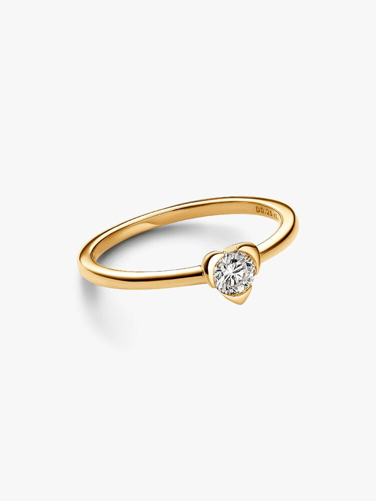 Pandora Talisman 14k Gold Lab-grown Diamond Heart Ring