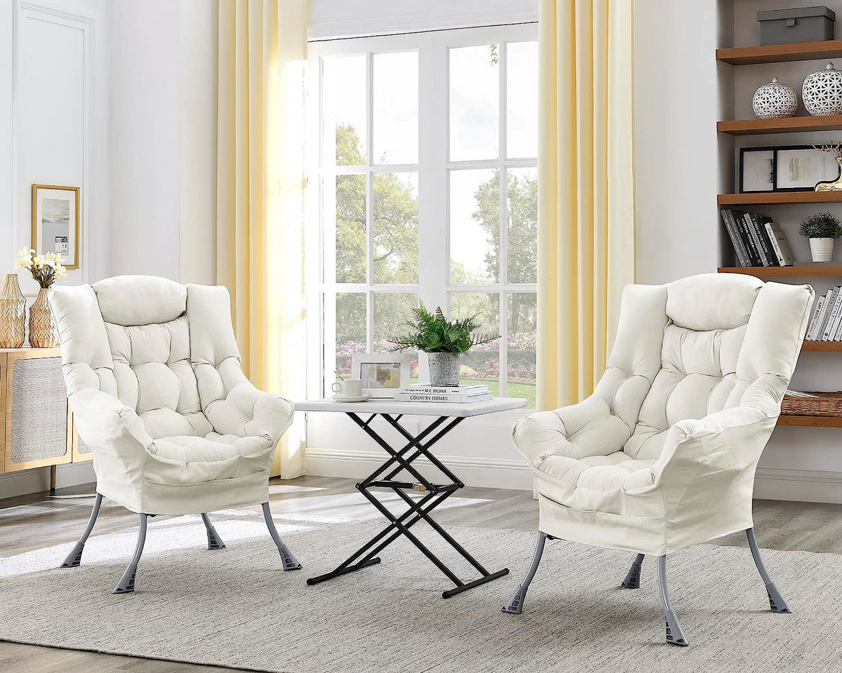 Living and More High Back Fabric Lazy Chair