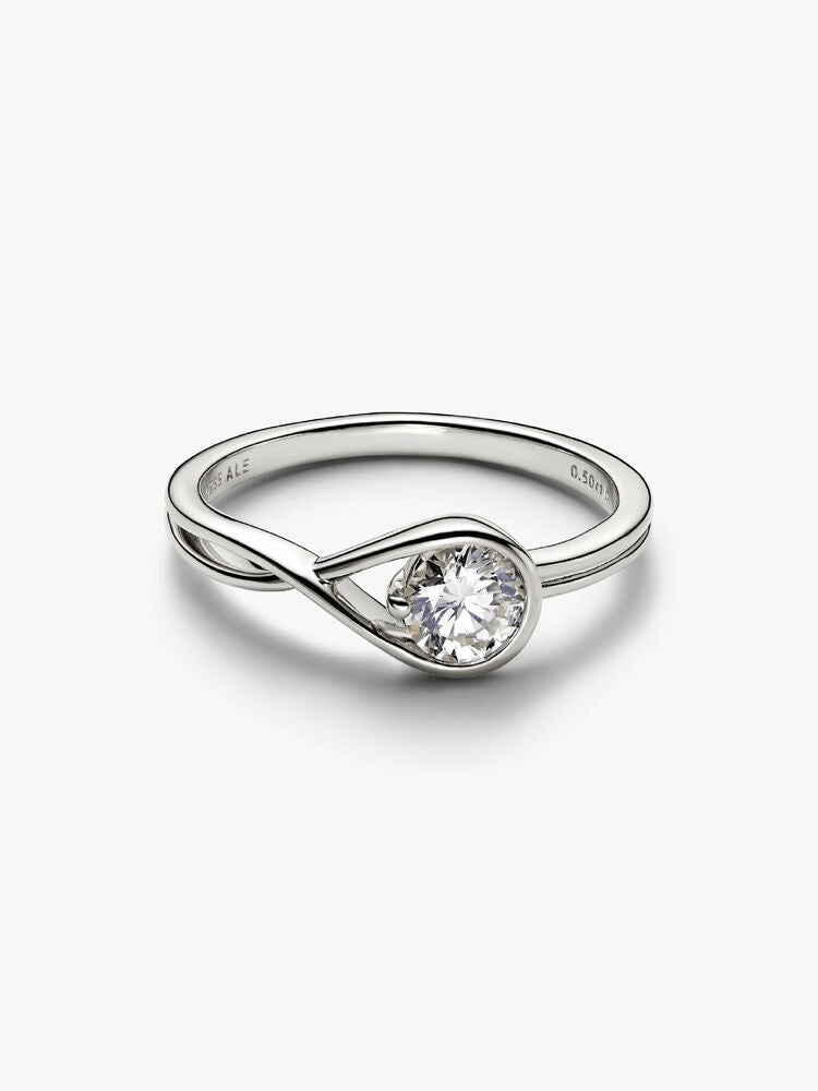 Pandora Infinite 14k White Gold Lab-grown Diamond Ring