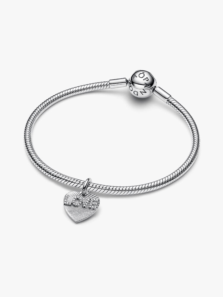 Engravable Love Heart Dangle Charm
