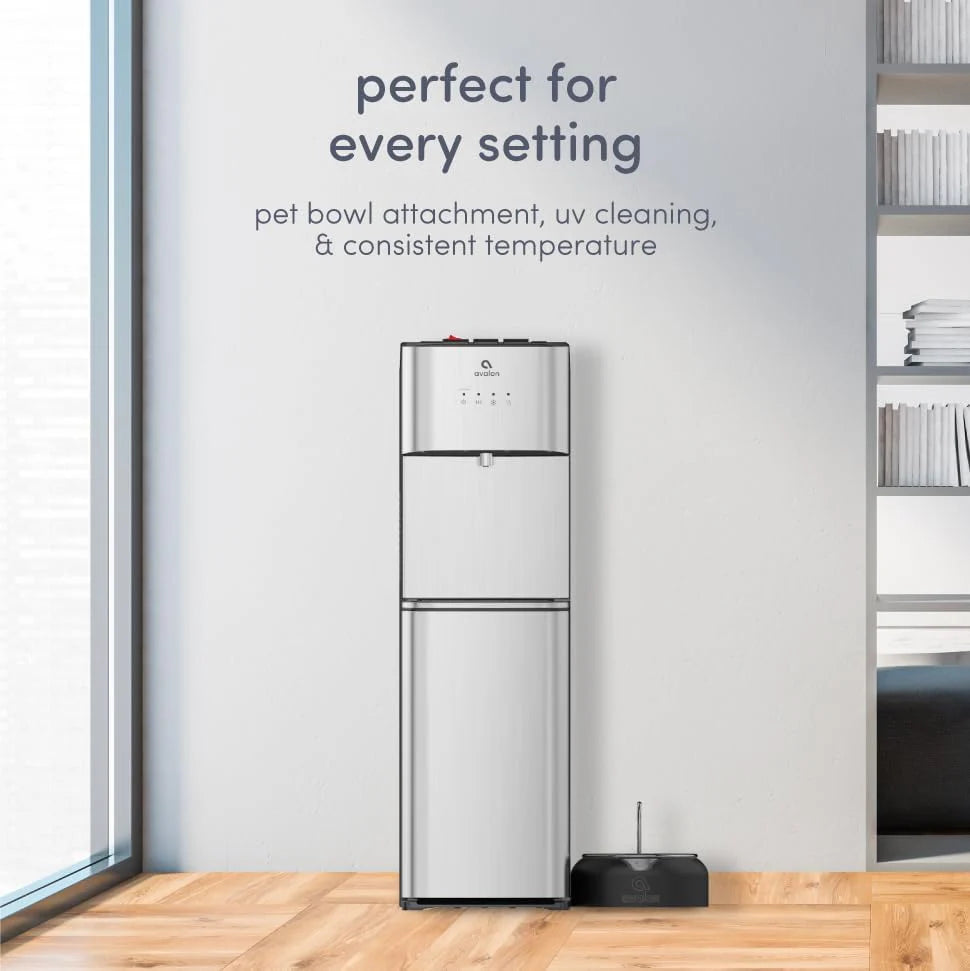 Avalon Bottom-Loading Self-Cleaning Water Cooler Dispenser, Stainless Steel, 3 Temperature Settings - A3