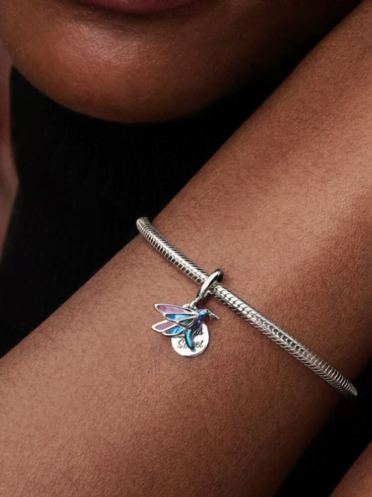 Hummingbird Double Dangle Charm