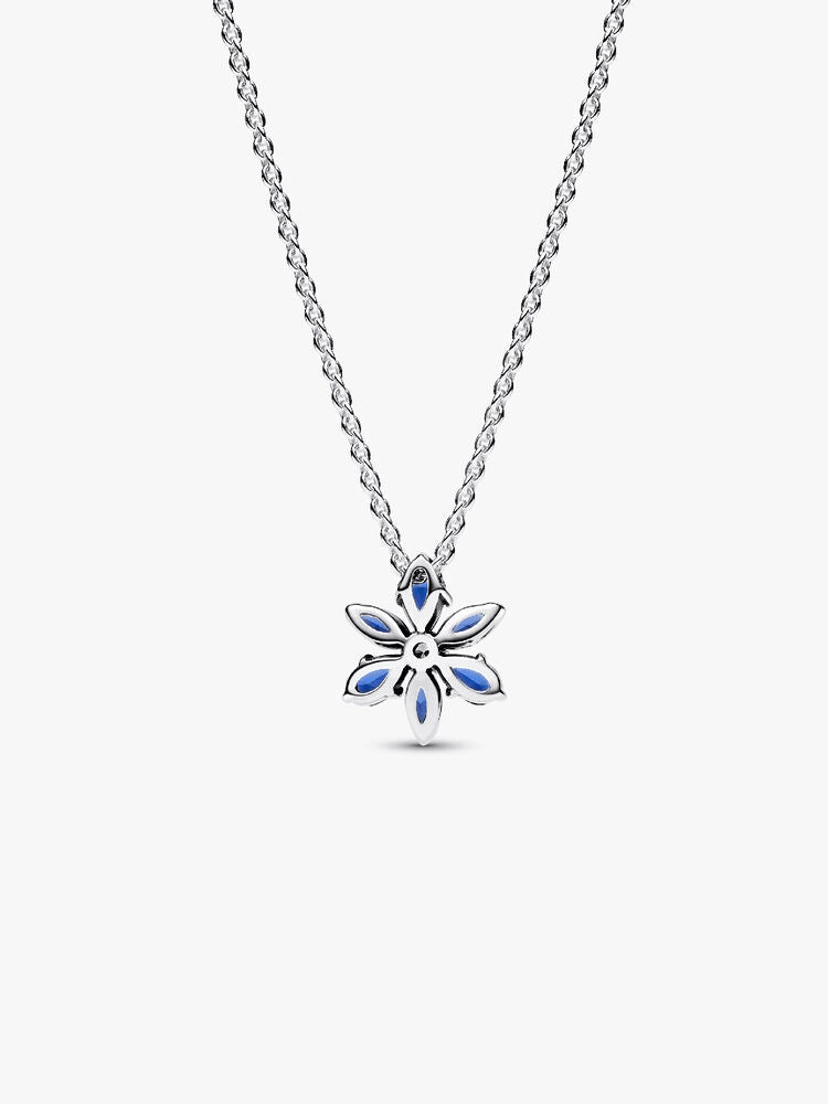 Sparkling Blue Herbarium Cluster Pendant Necklace