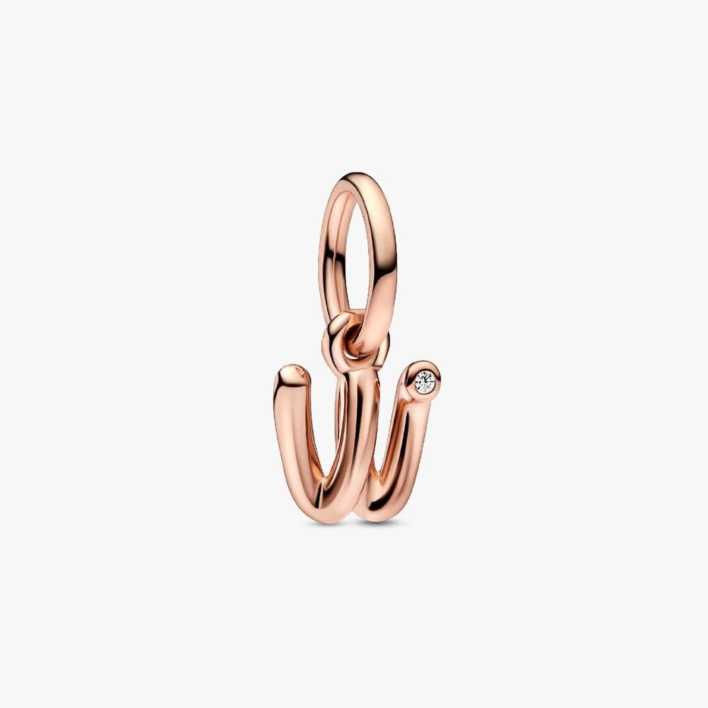 FINAL SALE - Letter W Script Alphabet Dangle Charm