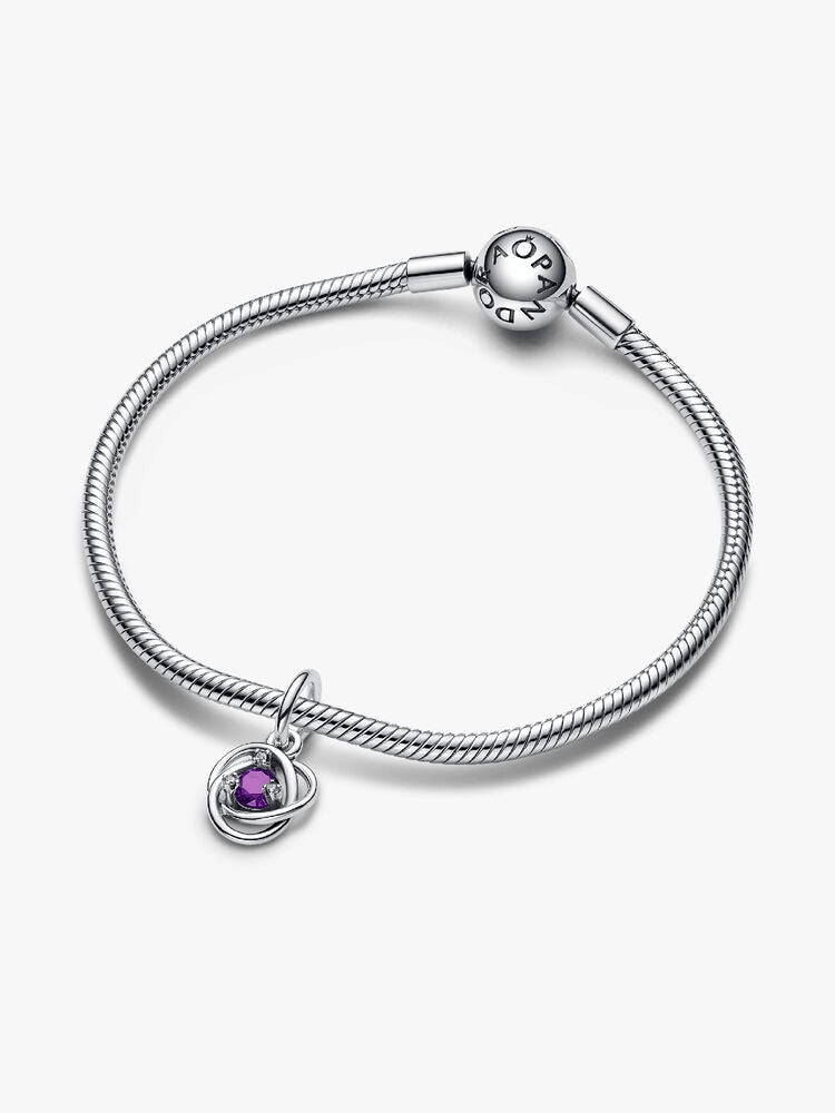 Purple Eternity Circle Dangle Charm