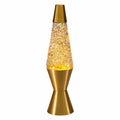 14.5" LAVA Lamp Rainbow Glitter - Clear/Gold
