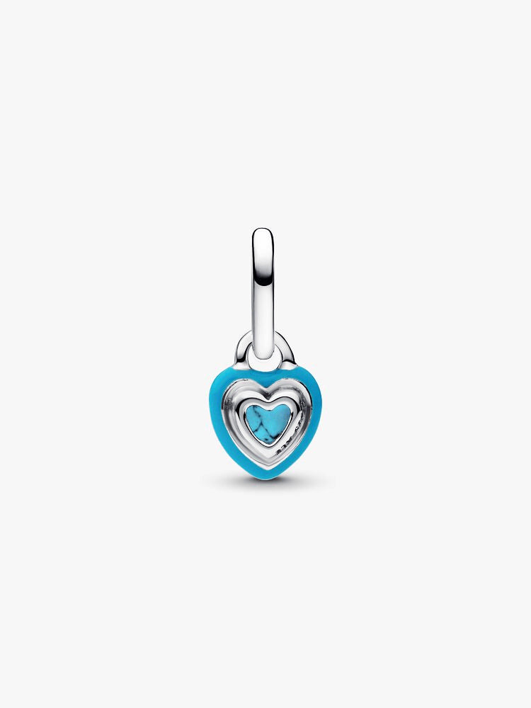 Turquoise-colored Heart Mini Dangle Charm