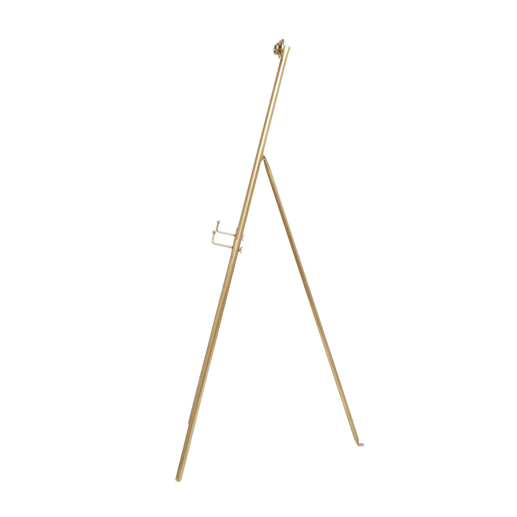 Adjustable 3-Tier Metal Display Stand Gold Floor Easel