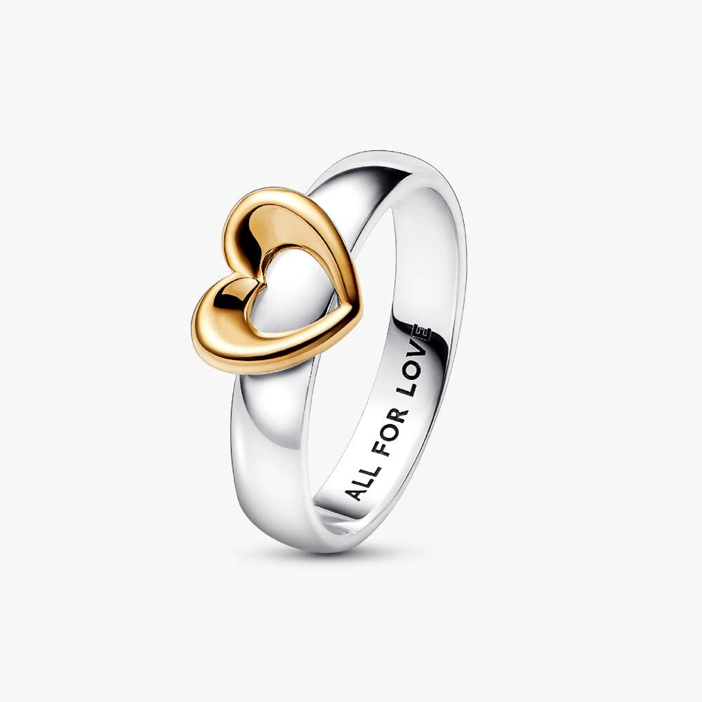FINAL SALE - Radiant Two-tone Sliding Heart Ring
