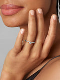 Pandora Nova Sterling Silver Off-set Lab-grown Diamond Ring