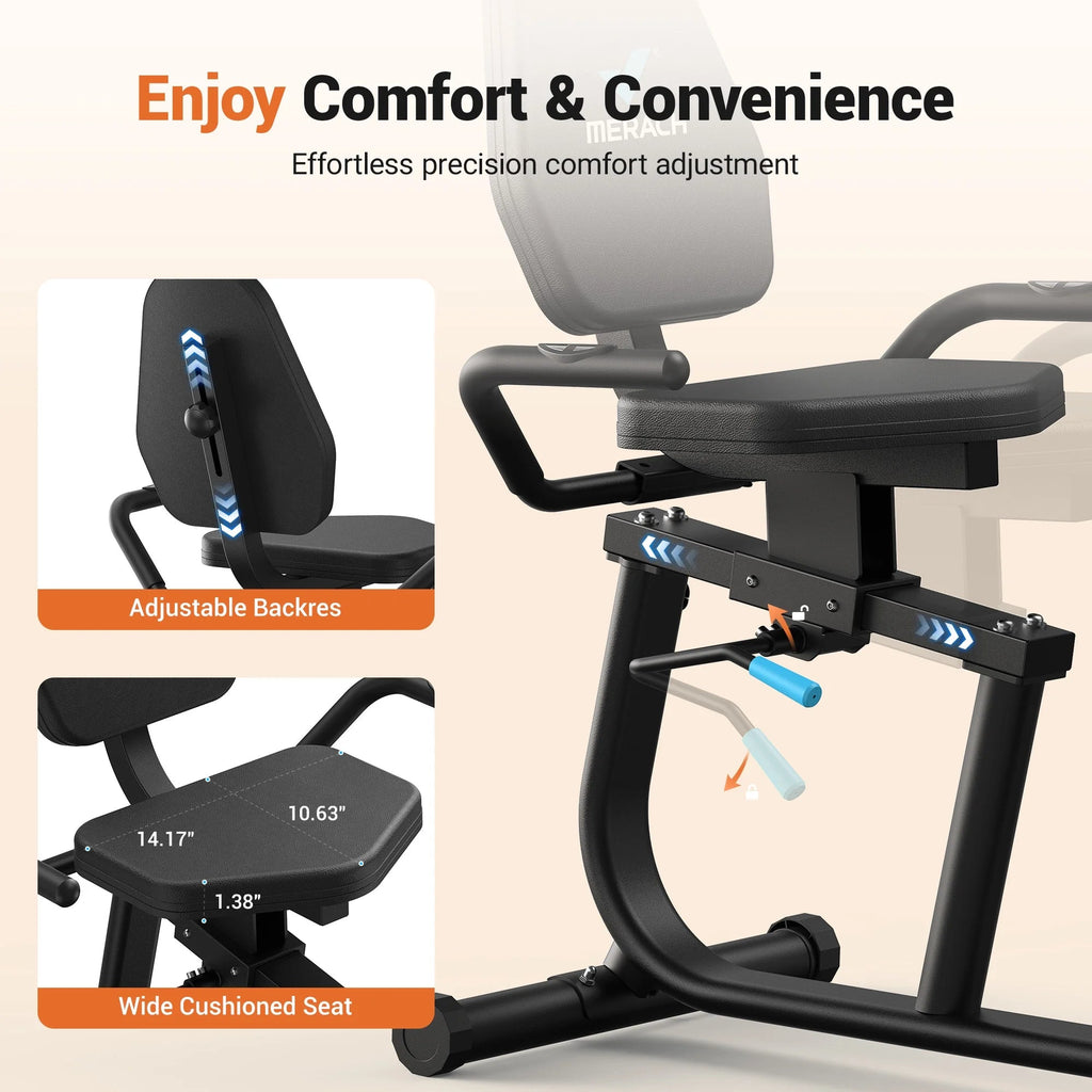 MERACH Recumbent Exercise Bike - S08 / S23