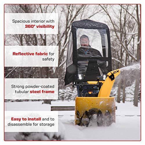 arnold-deluxe-universal-snow-thrower-cab-blackfits-most-2-3-stage-snow-blowers-includes-pouch-reflective-fabric-9578