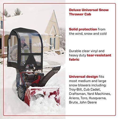 arnold-deluxe-universal-snow-thrower-cab-blackfits-most-2-3-stage-snow-blowers-includes-pouch-reflective-fabric-9578