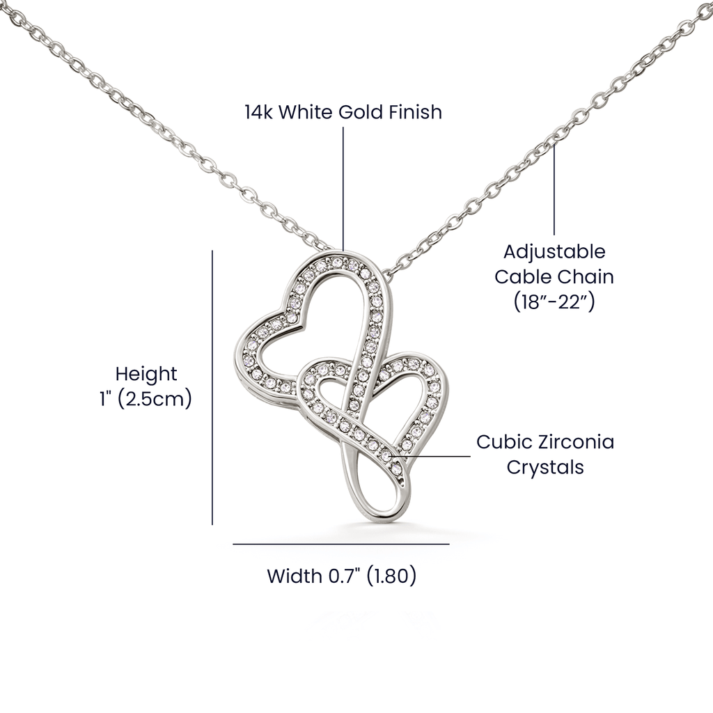 To My Valentine Intertwined Hearts Necklace