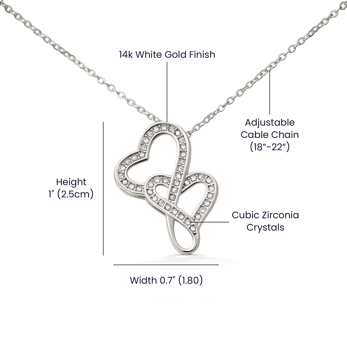 To My Valentine Intertwined Hearts Necklace