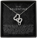 To My Valentine Intertwined Hearts Necklace