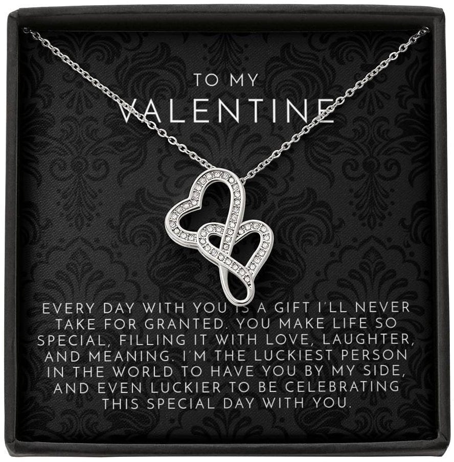 To My Valentine Intertwined Hearts Necklace