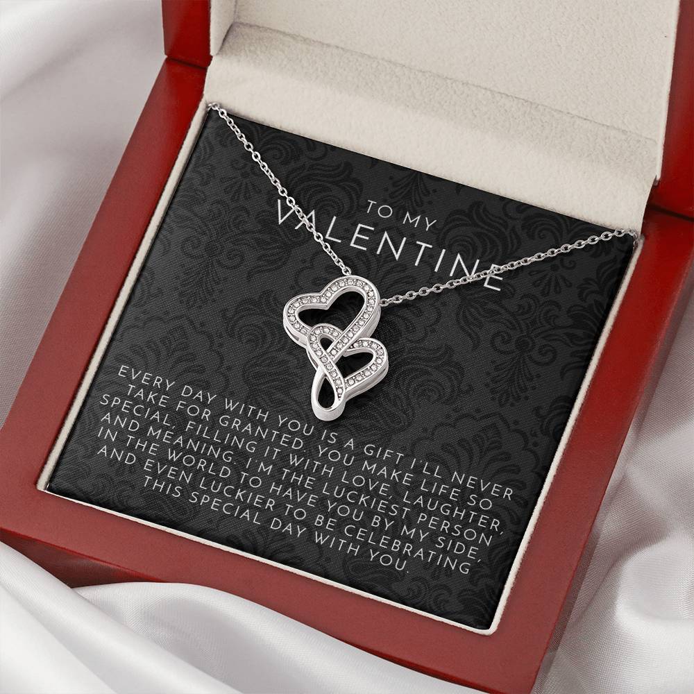 To My Valentine Intertwined Hearts Necklace